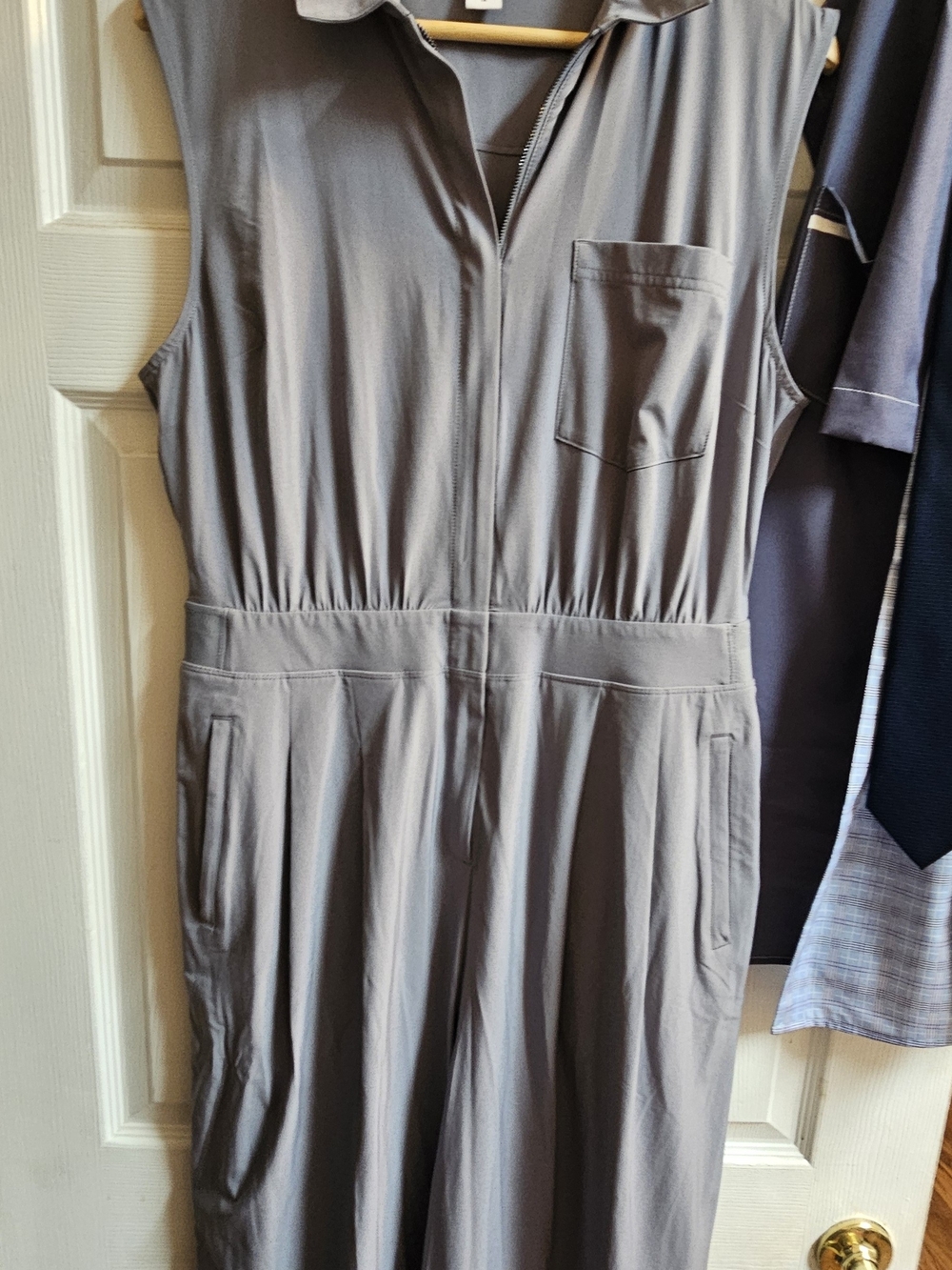 Athleta Sleeveless Jumpsuit in  Gray